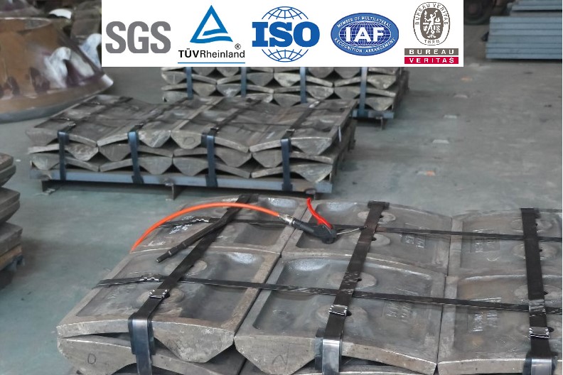 Placa de revestimiento de desgaste de molino de bolas