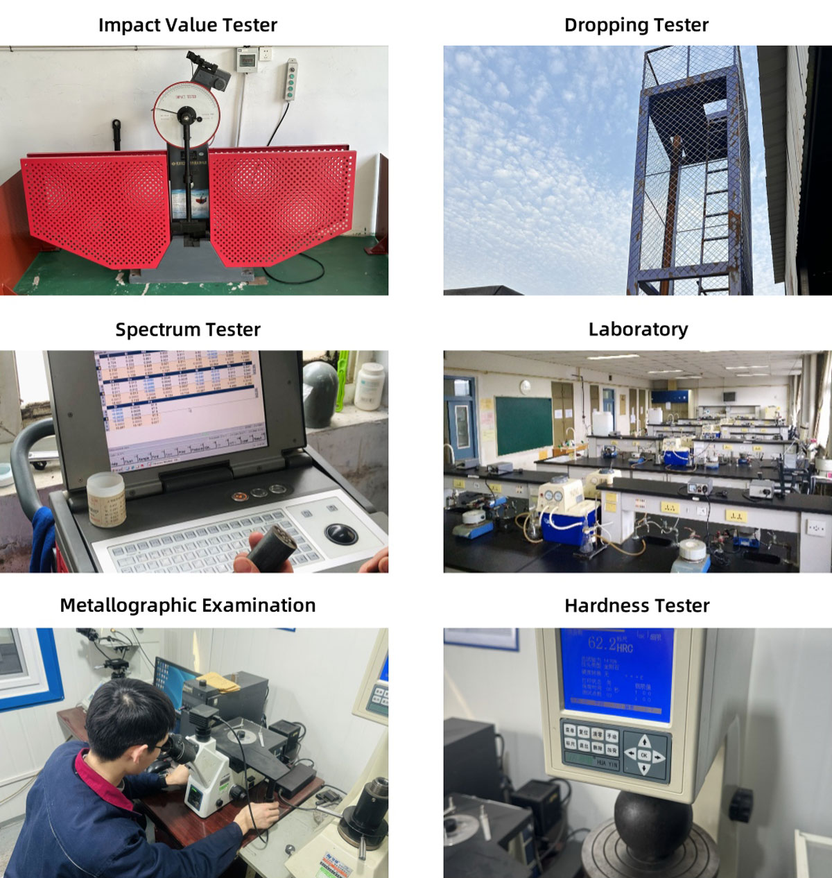 Tecnología y equipos de control de calidad.
