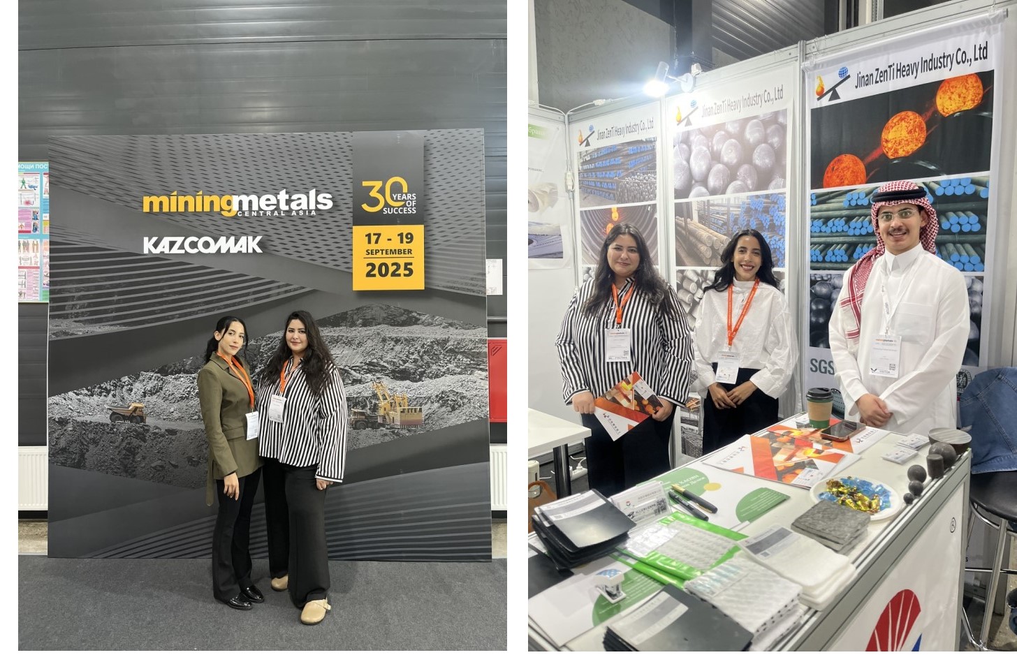 [Almaty] From September 17 to 19, 2025, the Mining & Metals Central Asia 2025 exhibition was successfully held at the Atakent Exhibition Center in Almaty, Kazakhstan. As one of the largest and most influential mining events in Central Asia, the exhibition gathered global mining equipment manufacturers, raw material suppliers, and mining companies.  Jinan Zengtai Heavy Industry Co., Ltd. presented its wear-resistant grinding balls, steel rods, and high-performance grinding media at the exhibition. With outstanding wear resistance and strict quality control, the company’s products attracted wide attention from professional visitors and international clients. During the event, company representatives engaged in in-depth discussions with customers from multiple countries, exploring cooperation opportunities and strengthening the foundation for global market expansion.  Industry experts noted that this year’s exhibition not only showcased the latest technologies and solutions in mining but also served as a vital platform for international cooperation. The participation of Jinan Zengtai Heavy Industry highlighted the competitiveness and influence of Chinese manufacturing in the global mining sector.