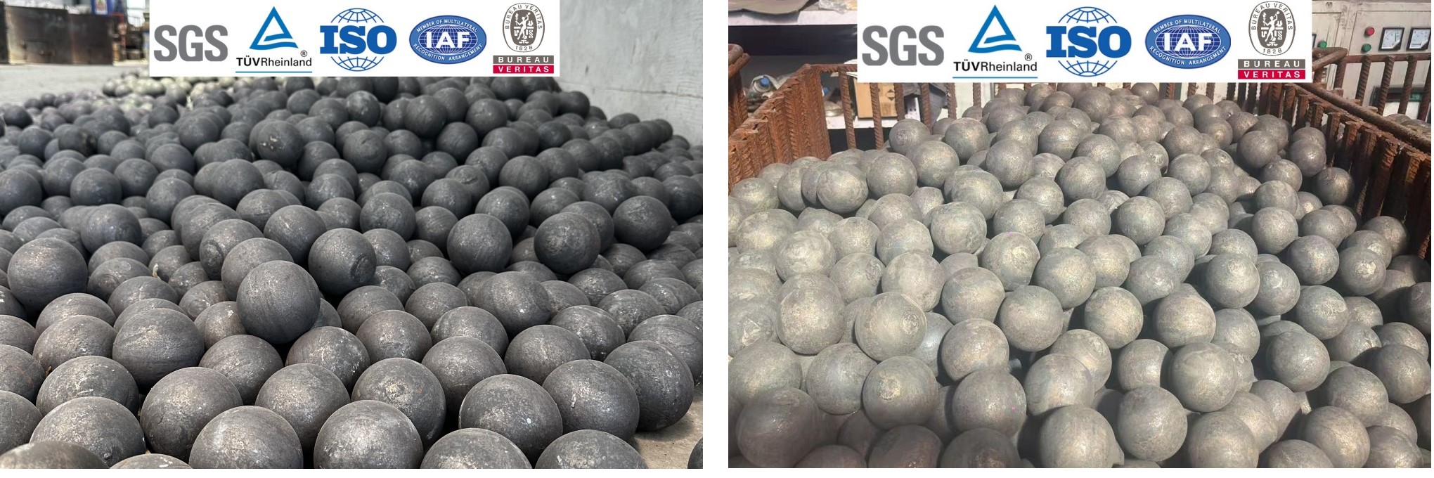 Мелющие стальные шары различного диаметра