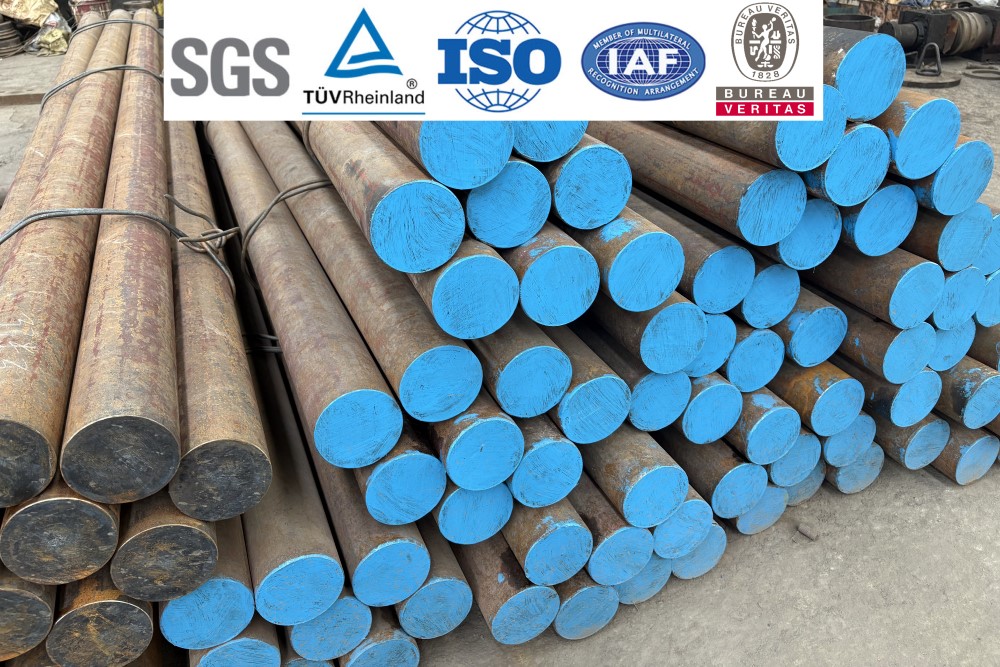 Molienda de varillas de acero de diferentes longitudes y diámetros.